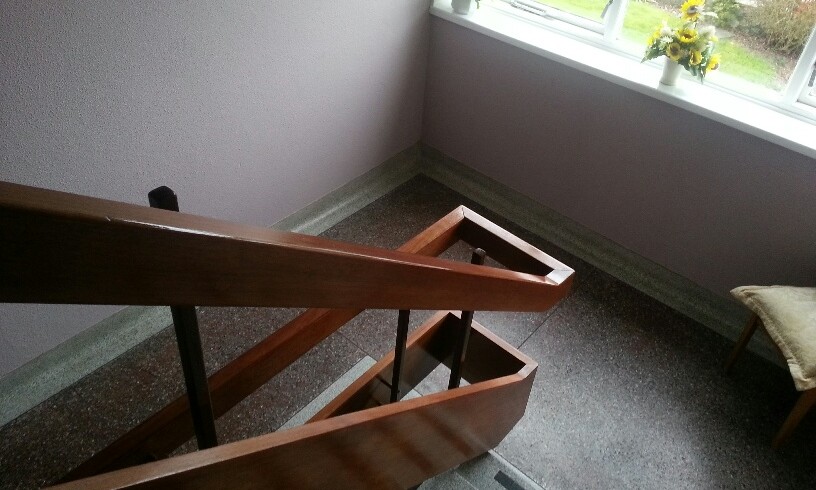 Communal staircase featured on the original Mr & Mrs Cleaning website